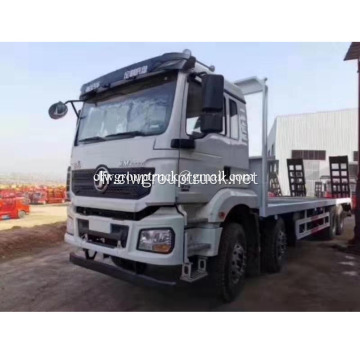 Camion de cargaison de lit plat de la couleur blanche 8X4 Shanqi